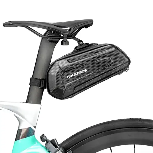 Rockbros B69 bicycle saddle bag 1.7l with easy release system - black Фото num