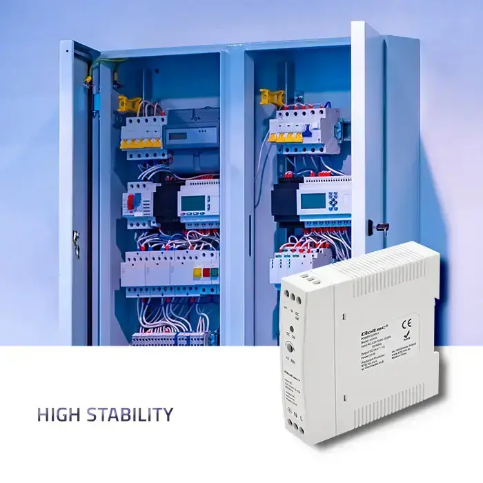 Qoltec DIN rail power supply | 24W | 24V | 1A | White | Slim Foto 3