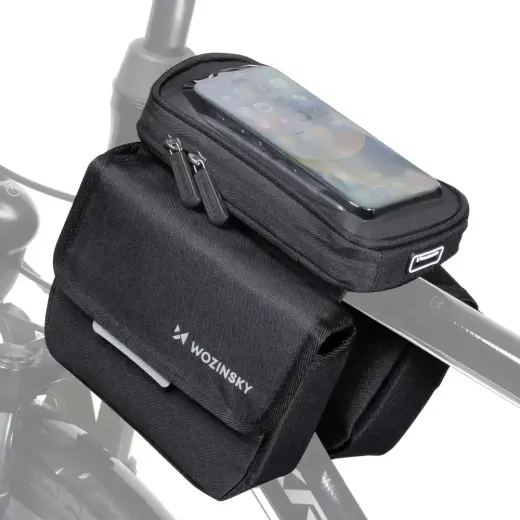 Wozinsky bicycle frame bag, waterproof phone case, 1.5l, black (WBB26BK) Foto 13