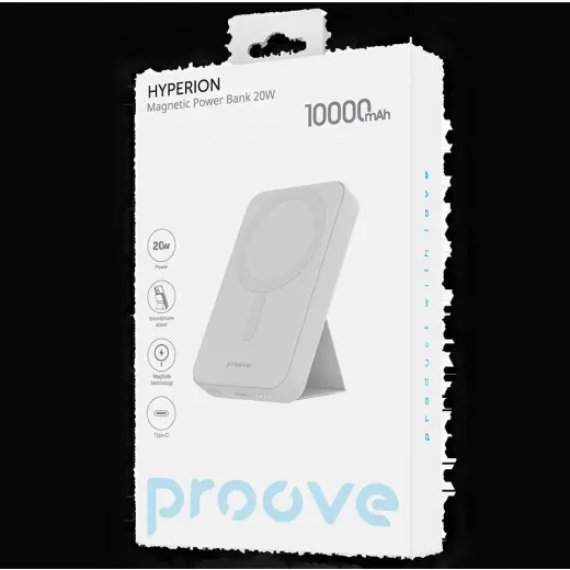 Proove Hyperion ārējais akumulators (powerbank) | 10000 mAh | 20W | Bezvadu | balts Foto 2