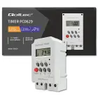 Qoltec Electronic timer PC0629 for DIN rail | LCD Фото num