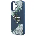 Чехол для телефона Guess Grained Roses Big 4G logo для iPhone 16 синий Фото num