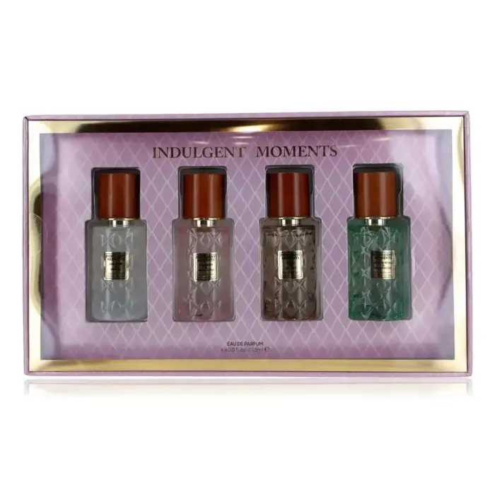 Set Indulgent Moments: Cashmere & Vanilla, Eau De Parfum, For Women, 15 ml + Pink Peony & Water Lotus, Eau De Parfum, For Women, 15 ml + Neroli & Sea Salt, Eau De Parfum, For Women, 15 ml + Jasmine Petals & Cedarwood, Eau De Parfum, For Women, 15 ml