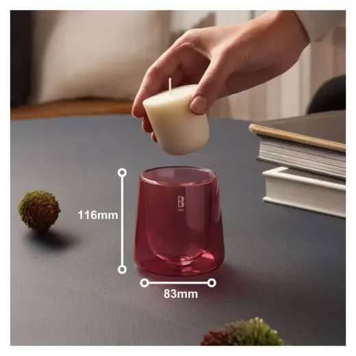 Candle aroma. glass gl. Clean Light Ø95x85mm cedarwood & vetiver Photo