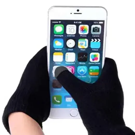 Gloves for touch screens design 1 BLACK Photo