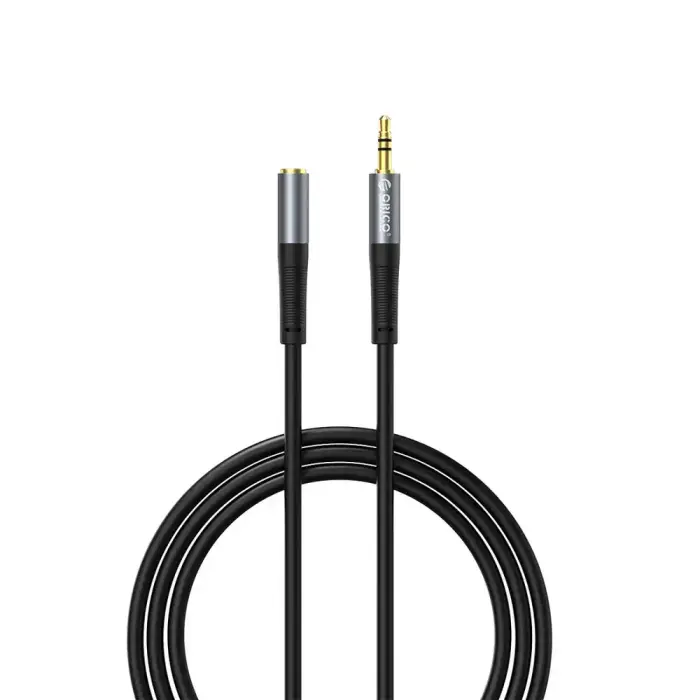 Orico AXF Mini Jack 3.5mm Male to Female Audio Cable 1m - Black