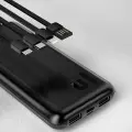 Dudao K6Pro Универсальный 10000mAh Внешний аккумулятор (powerbank) с USB кабелем, USB-C, Lightning Черный (K6Pro-черный) Фото num