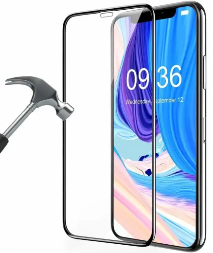 9D aizsargstikls telefona ekrānam iPhone XR | iPhone 11 ar uzstādīšanas rāmi