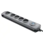 Qoltec Surge protector | 5 sockets | 3m | Grey — Фото 11