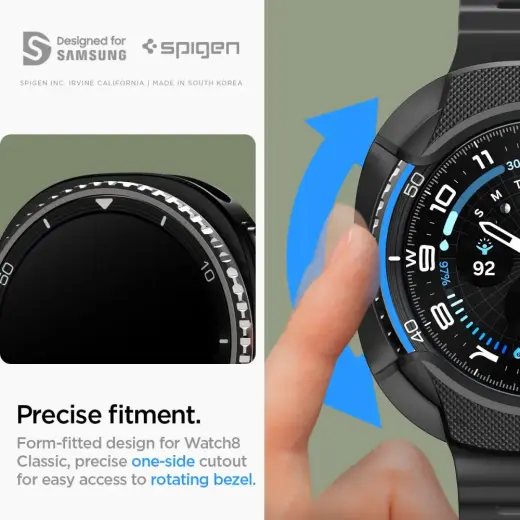 SPIGEN LIQUID AIR SAMSUNG GALAXY WATCH 8 CLASSIC (46 MM) MATTE BLACK Foto 14