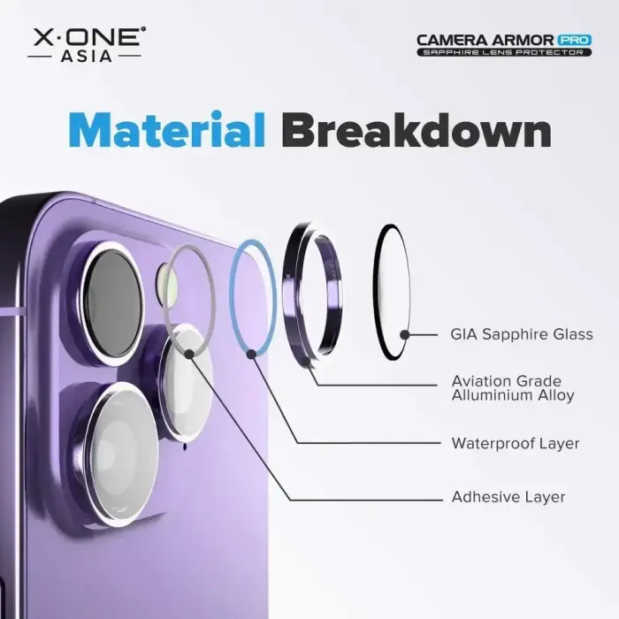 X-ONE Sapphire Camera Armor Pro - for iPhone 17 - silver Фото num