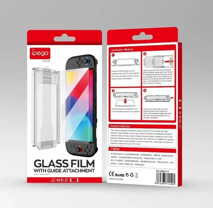 iPega SW2117 Tempered Glass for Nintendo Switch 2 (with applicator) Foto 3