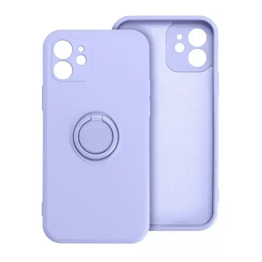 Silicone Ring maciņš ar statīvu telefonam iPhone 16 Plus violets