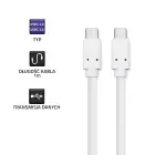 Qoltec data transfer and charging cable | USB-C to USB-C | 1m | white — Photo 3