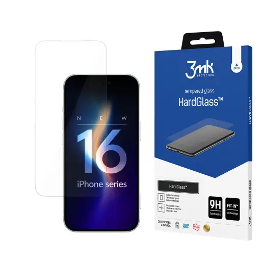 Ekrāna aizsargstikls 9H 3mk HardGlassâ¢ priekš Apple iPhone 16 Pro Foto 1