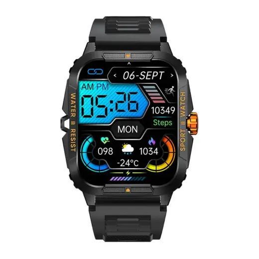 Colmi P76 smartwatch (black and orange) Photo
