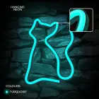 Neon LED Light CAT turquoise NNE24 Neolia Foto 5