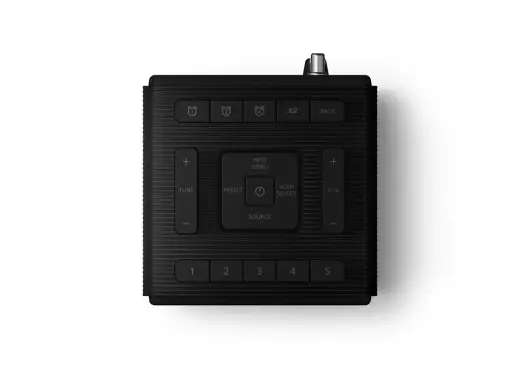 PHILIPS radio pulkstenis, melns Photo