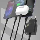 Dudao A27PCEU PD 30W GaN USB-C Wall Charger with USB-C Cable - White Foto 6