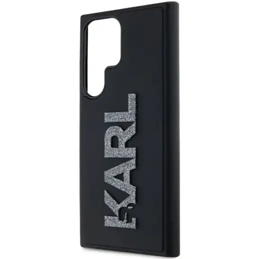 Karl Lagerfeld KLHCS24L3DMBKCK S24 Ultra S928 czarny|black hardcase 3D Rubber Glitter Logo Foto 5