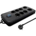 Qoltec Surge protector | 8 sockets | 2.5m | Black — Foto 2