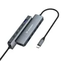 USB-C 6 in 1 Hub Wozinsky WHBC10Y4S Multifunctional, Aluminum, with 25 cm Cable - Gray Photo