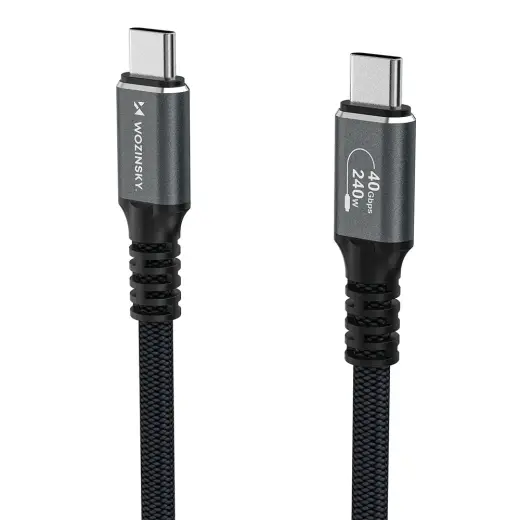 Wozinsky WPS-UY42S USB-C Thunderbolt 4 Cable 240W 2m 4K - Black Foto 3