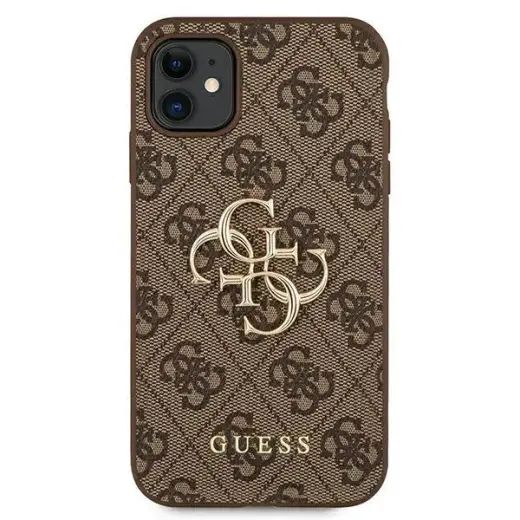 Guess case for iPhone 11 | XR from the 4G Big Metal Logo series - brown Photo