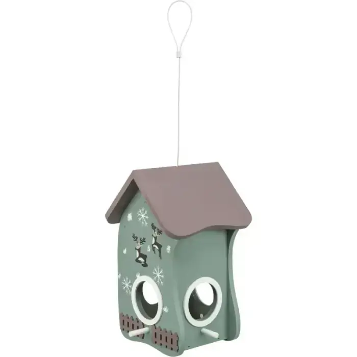 Barotava āra putniem - Trixie Xmas feeding hanging house for birds, painted wood, 18×28×17
