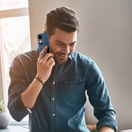 Dux Ducis Fino case is made of nylon material Huawei P50 Pocket blue Photo