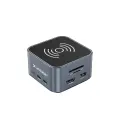Hub USB-C 12 in 1 Wozinsky WHBC09Y8S multifunctional, with wireless charging function, aluminum, with 15 cm cable - gray Photo
