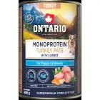 Konservi kucēniem - Ontario Puppy canned food, monoprotein turkey pāté with carrots Foto 2