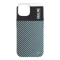 OBAL:ME Flossy Stripes Cover for Apple iPhone 14 Black|Sky Blue Photo