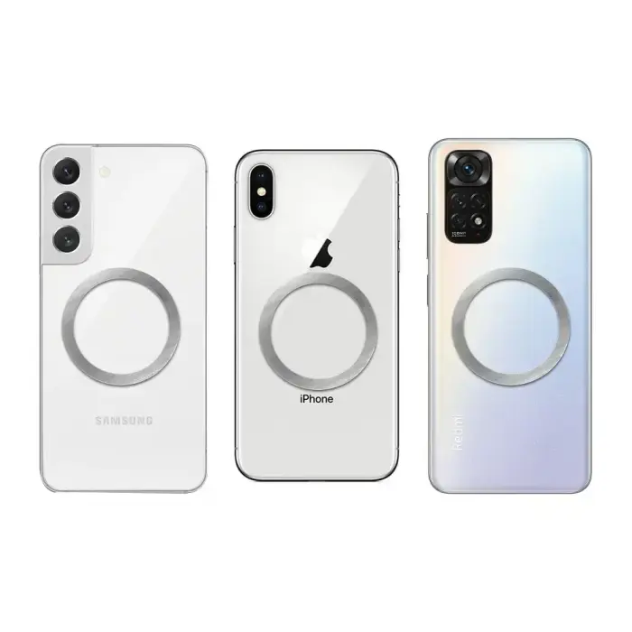 Universal round plate / magnet ring compatible with MagSafe silver  Foto 2