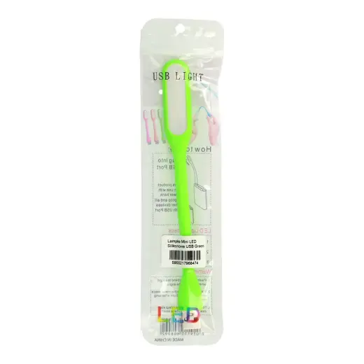Mini LED Lamp Silicone USB Green Foto 4