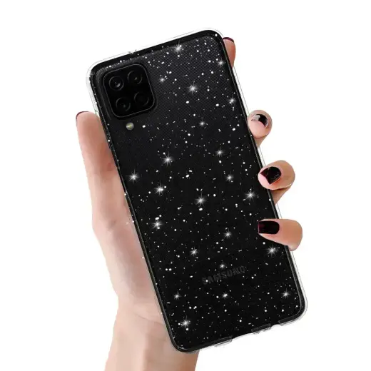 Crystal Glitter Case for Samsung Galaxy A12 Silver