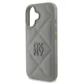 DKNY PU Leather Quilted Stack Logo Case for iPhone 16 Plus Grey — Foto 3