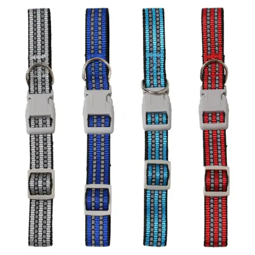 Kakla siksna 2cm plata, ar atstarotāju, mix