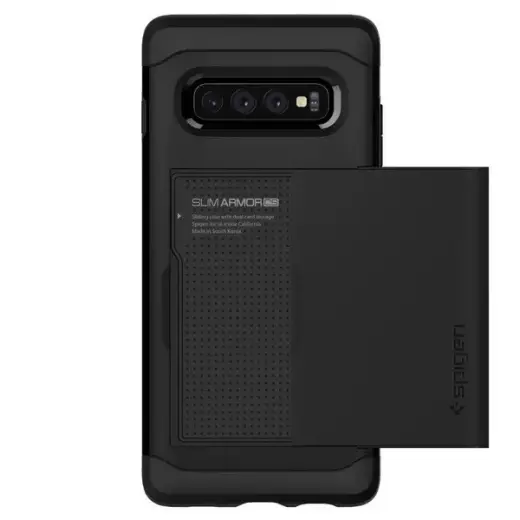 Samsung Galaxy S10 Slim Armor CS melns vāciņš Foto 4