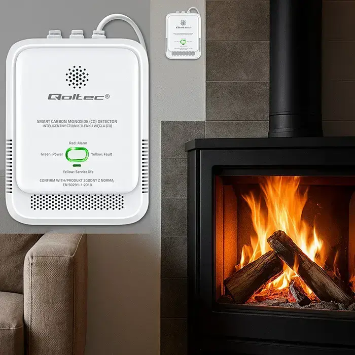 Qoltec Certified Carbon monoxide sensor | CO detector | alarm 85dB | LED Foto 6