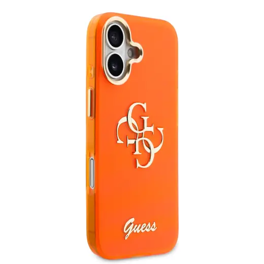 Guess IML 4G Script Metal Logo Case for iPhone 17 Orange Foto 3