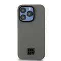 DKNY PU Leather Stack Logo Magsafe Case for iPhone 15 Pro Max Grey — Foto 1
