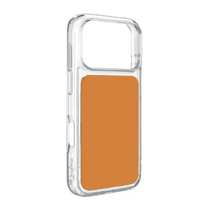 Puro Plate Mag phone case with MagSafe support for iPhone 17 Pro Max orange