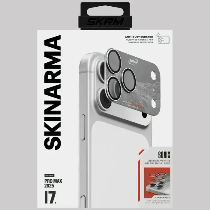 Camera Lens Glass Skinarma Sonix Full Aluminium for iPhone 17 Pro Max silver Foto 4