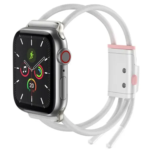 Baseus Adjustable sports strap Let`s Go for Apple Watch 3|4|5|6|SE 38|40mm (LBAPWA4-A24) White-pink Фото num