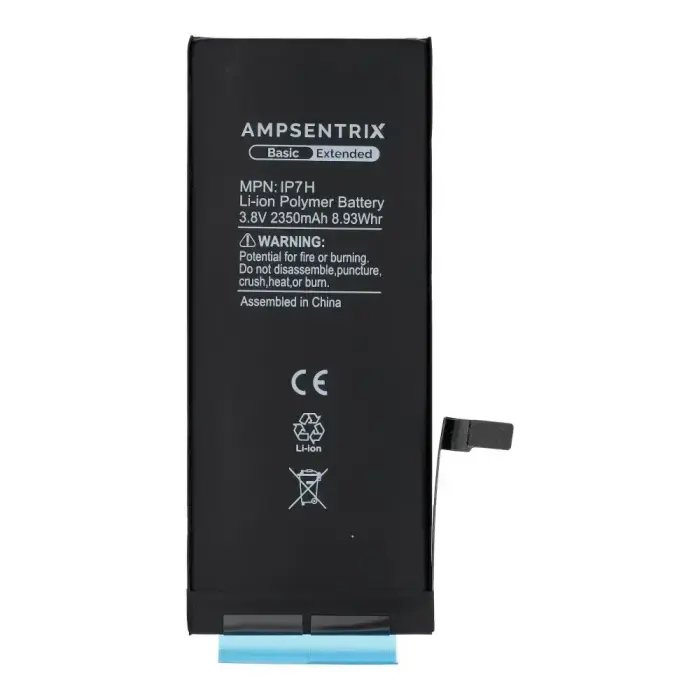  AmpSentrix Basic battery for iPhone 7 (high capacity 2350 mAh) Фото num