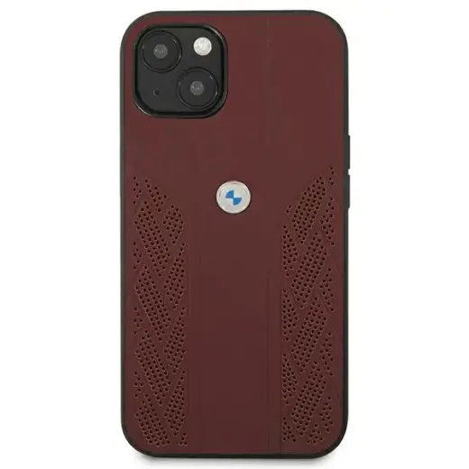 Etui BMW BMHCP13SRSPPR iPhone 13 mini 5,4" czerwony|red hardcase Leather Curve Perforate Foto 2