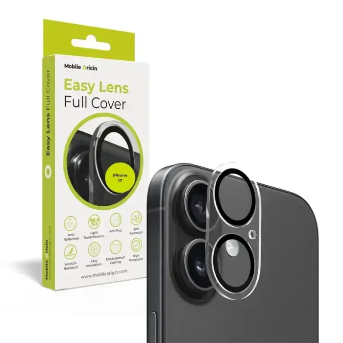 Mobile Origin Easy Lens full cover, clear - iPhone 17