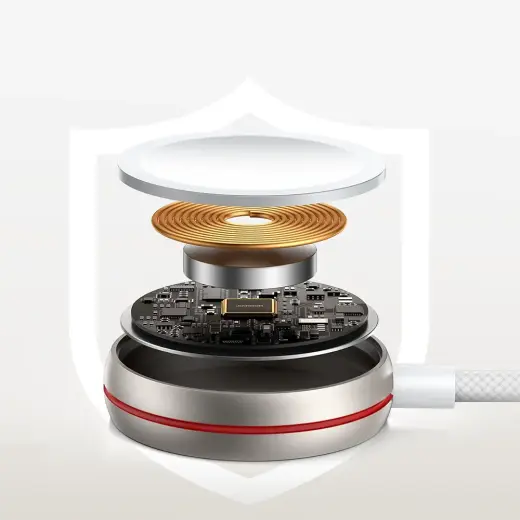 Joyroom 2 in 1 Lightning cable and inductive charger for Apple Watch 1.5m white (S-IW011) Фото num