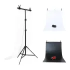 Photo studio background support Puluz 70x200cm + Backdrops 2 pcs DCA0976 Foto 1